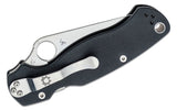 Spyderco Para Military 2 G-10 Black Handle, PlainEdge Blade - C81GP2