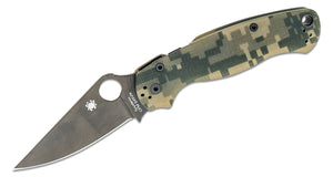 Spyderco Paramilitary 2 Folding Knife 3.42" CPM-S45VN Black Plain Blade, Digital Camo Handles - C81GCMOBK2