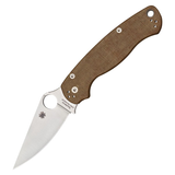 Spyderco Para 2 3.47" CPM CRU-WEAR Blade Brown Canvas Micarta Handle - C81MPCW2 - Gear Supply Company