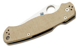 Spyderco Para Military 2 CPM CRU-WEAR Blade Brown Canvas Micarta Handle - C81MPCW2