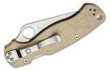 Spyderco Para Military 2 CPM CRU-WEAR Blade Brown Canvas Micarta Handle - C81MPCW2