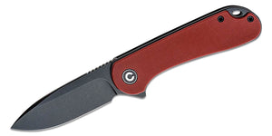 CIVIVI  Elementum Flipper Knife 2.96" D2 Black Stonewashed Blade, Burgundy G10 Handles, Liner Lock – C907A-1: - Gear Supply Company