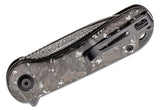 CIVIVI Elementum Flipper Knife 2.96" Damascus Blade, Contoured Silver Shred Carbon Fiber Handles, Liner Lock -  C907C-DS2 - Gear Supply Company