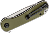 CIVIVI Elementum Flipper Knife 2.96" D2 Satin Blade, OD Green G10 Handles, Liner Lock -  C907E - Gear Supply Company