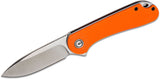 CIVIVI Elementum Flipper Knife 2.96" D2 Satin Blade, Orange G10 Handles, Liner Lock – C907R - Gear Supply Company
