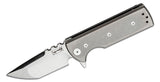 Chaves Ultramar TAK Flipper Knife 2.75" M390 Tanto Blade, Stonewashed Titanium Handles - TAK/RT/SWTI/BF - Gear Supply Company