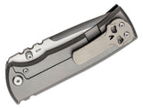 Chaves Ultramar Redencion 229 Folding Knife 3.625" M390 Belt Satin Compound Tanto Blade, Black G10 and Stonewashed Titanium Handles - 229/RT/BG10/BF - Gear Supply Company