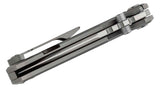 Chaves Ultramar Redencion Street Folding Knife 3.25" M390 Belt Satin Drop Point Blade, Stonewashed Titanium Handles - ST/RDP/SWTI/BF - Gear Supply Company