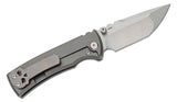 Chaves Ultramar Redencion Street Folding Knife 3.25" M390 Belt Satin Tanto Blade, Stonewashed Titanium Handles - ST/RT/SWTI/BF - Gear Supply Company