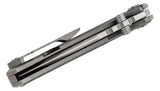 Chaves Ultramar Redencion Street Folding Knife 3.25" M390 Belt Satin Tanto Blade, Stonewashed Titanium Handles - ST/RT/SWTI/BF - Gear Supply Company
