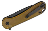 CIVIVI Knives Button Lock Elementum II Flipper Knife 2.96" Nitro-V Black Drop Point Blade, Bead Blasted Ultem Handles - C18062P-8 - Gear Supply Company