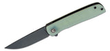 CIVIVI Knives Brad Zinker Bo Flipper Knife 2.92" Nitro-V Black Stonewashed Drop Point Blade, Natural (Jade) G10 Handles, Liner Lock - C20009B-4 - Gear Supply Company