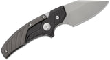 CIVIVI Knives Typhoeus Folding Push Dagger Fixed Blade Knife 2.27" 14C28N Stonewashed Clip Point Blade, Black and Gray Aluminum Handles, Leather Sheath - C21036-3 - Gear Supply Company