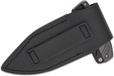 CIVIVI Knives Typhoeus Folding Push Dagger Fixed Blade Knife 2.27" 14C28N Stonewashed Clip Point Blade, Black and Gray Aluminum Handles, Leather Sheath - C21036-3 - Gear Supply Company