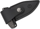 CIVIVI Knives Typhoeus Folding Push Dagger Fixed Blade Knife 2.27" 14C28N Stonewashed Clip Point Blade, Black and Gray Aluminum Handles, Leather Sheath - C21036-3 - Gear Supply Company