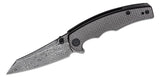 CIVIVI Knives P87 Flipper Knife 2.9" Damascus Reverse Tanto Blade, Black G10 Handles with Twill Carbon Fiber Overlay, Liner Lock -  C21043-DS1 - Gear Supply Company