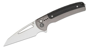 CIVIVI Knives Sentinel Strike Button Lock Flipper Knife 3.7" K110 (D2) Stonewashed Reverse Tanto Blade, Gray Aluminum Handles with Black FRN Inlay - C22025B-2 - Gear Supply Company