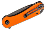 CIVIVI Knives Elementum Flipper Knife 2.96" D2 Black Stonewashed Blade, Orange G10 Handles, Liner Lock -  C907Y - Gear Supply Company