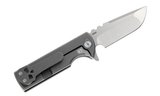 Chaves T.A.K. Integral 2.75” Satin M390 Frame Lock Knife With Titanium Handles – Drop Point - CK-1C1-1A1B-1A0