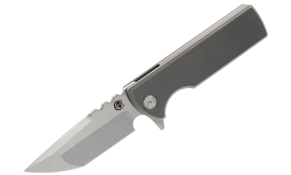 Chaves T.A.K. Integral 2.75” Satin M390 Frame Lock Knife With Titanium Handles – Tanto - CK-1C1-2A1B-1A0