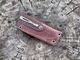 Edge Knife Works Exclusive Mini Huntsman Magnacut Steel Fixed Blade Knife With Maroon Richlite Handle - EKW0002