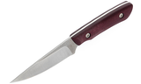 Edge Knife Works Exclusive Mini Huntsman Magnacut Steel Fixed Blade Knife With Maroon Richlite Handle - EKW0002