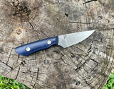 Edge Knife Works Exclusive Mini Huntsman Magnacut Steel Fixed Blade Knife With Blue Richlite Handle - EKW0003