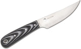Spyderco Phil Wilson Bow River Fixed Blade Knife 4.4" 8Cr13MoV Trailing Point, Black/Gray G10 Handles, Leather Sheath – FB46GP - Gear Supply Company