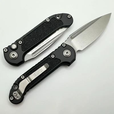 Microtech Knives LUDT Gen III Stonewash Drop Point w/ Black