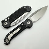 Microtech Knives LUDT Gen III Stonewash Drop Point w/ Black Handle 1135-10 - Gear Supply Company