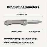 Gear Supply Company High Quality Titanium Alloy Mini Keychain Knife/Box Cutter - GSC-001 - Gear Supply Company