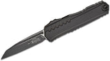 Microtech/DC Munroe 2023 Cypher II Tactical OTF AUTO 3.5" M390MK Black Reverse Tanto Blade, Milled Black Aluminum Handles - 1241-1T - Gear Supply Company