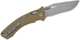 Microtech Amphibian RAM-LOK Manual Folding Knife 3.875" Bohler M390MK Apocalyptic Clip Point Plain Blade, OD Green Fluted G10 Handles, AXIS/Crossbar Lock – 137RL-10 APFLGTOD - Gear Supply Company