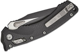 Microtech Amphibian RAM-LOK Manual Folding Knife 3.875" Bohler M390MK Black Clip Point Plain Blade, Black Fluted G10 Handles, AXIS/Crossbar Lock – 137RL-1 FLGTBK - Gear Supply Company
