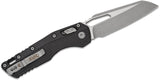 Microtech MSI RAM-LOK Manual Folding Knife 3.88" Bohler M390MK Apocalyptic Modified Sheepsfoot Plain Blade, Black Injection Molded Polymer Handles, AXIS/Crossbar Lock - 210T-10APPMBK - Gear Supply Company