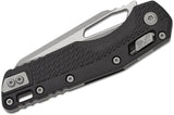 Microtech MSI RAM-LOK Manual Folding Knife 3.88" Bohler M390MK Apocalyptic Modified Sheepsfoot Plain Blade, Black Injection Molded Polymer Handles, AXIS/Crossbar Lock - 210T-10APPMBK - Gear Supply Company