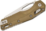 Microtech MSI RAM-LOK Manual Folding Knife 3.88" Bohler M390MK Stonewashed Modified Sheepsfoot Plain Blade, OD Green Injection Molded Polymer Handles, AXIS/Crossbar Lock – 210T-10 PMOD - Gear Supply Company