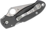 Spyderco Para 3 Folding Knife 3" Maxamet Stonewashed Plain Blade, Dark Gray G10 Handles -C223GPDGY - Gear Supply Company