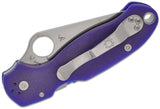 Spyderco Para 3 Folding Knife 3" S110V Satin Plain Blade, Blurple G10 Handles, Compression Lock - C223GPDBL - Gear Supply Company