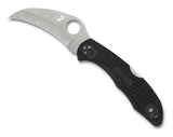 Spyderco Tasman Salt 2 Folding Knife 2.8" Hawkbill Blade, Black FRN Handles, Lockback - C106PBK2 - Gear Supply Company