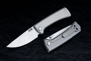 Chaves Ultramar Liner Lock Stonewash Titanium With M390 Satin Blade Pocket Knife - RCK9/DP/SWTI/BF - Gear Supply Company