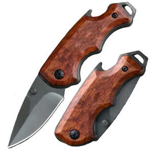 Gear Supply Company Rough Rider Folding Pocket Knife With Wooden Handles - GSC-005