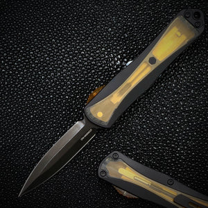 Heretic Knives Manticore E Ultem Inlay, DLC Double Edge, H028-6A-ULTEM - Gear Supply Company