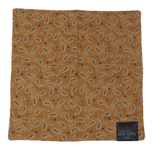 The Gear Supply Company Hand Made Double Sided Paisley Hank – Grey/Gold - Gear Supply Company