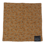 The Gear Supply Company Hand Made Double Sided Paisley Hank – Grey/Gold - Gear Supply Company
