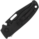 Demko AD20.5 Shark Lock Folding Knife 3"  Black DLC Clip Point Blade, Black Grivory Handles - DEMAD205F15B - Gear Supply Company