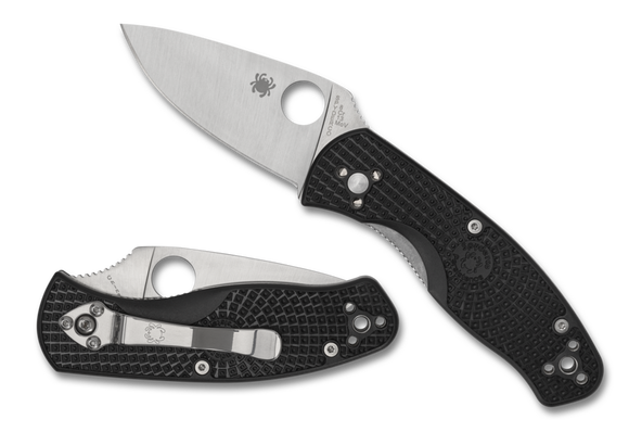 Spyderco Persistence Lightweight Black Folding Knife With PlainEdge, Stainless Steel - C136PBK - Gear Supply Company