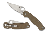 Spyderco Para Military 2 CPM CRU-WEAR Blade Brown Canvas Micarta Handle - C81MPCW2 - Gear Supply Company