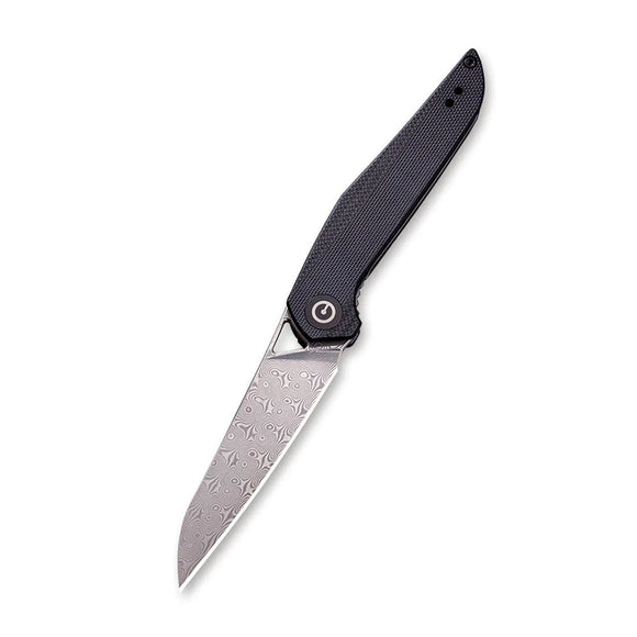 Civivi McKenna Front Flipper Knife Black G10 Handle (2.92'' Damascus Blade) - C905DS - Gear Supply Company