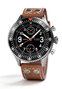 Hemel HF5 Brabant Matte Black Superluminova C3 Dial With Tan Strap Men's Watch - Gear Supply Company